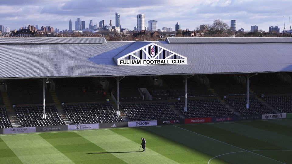 General view inside Fulham's stadium, Craven Cottage
