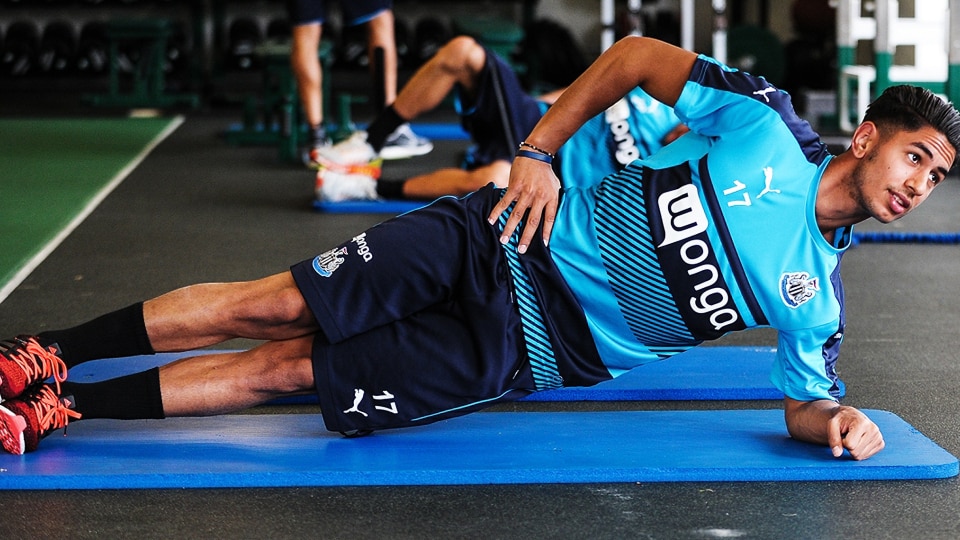 Newcastle's Ayoze Perez at the gym.