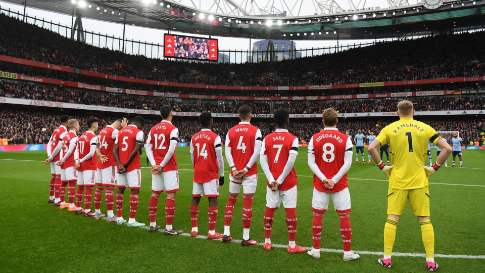 Arsenal's first team line up