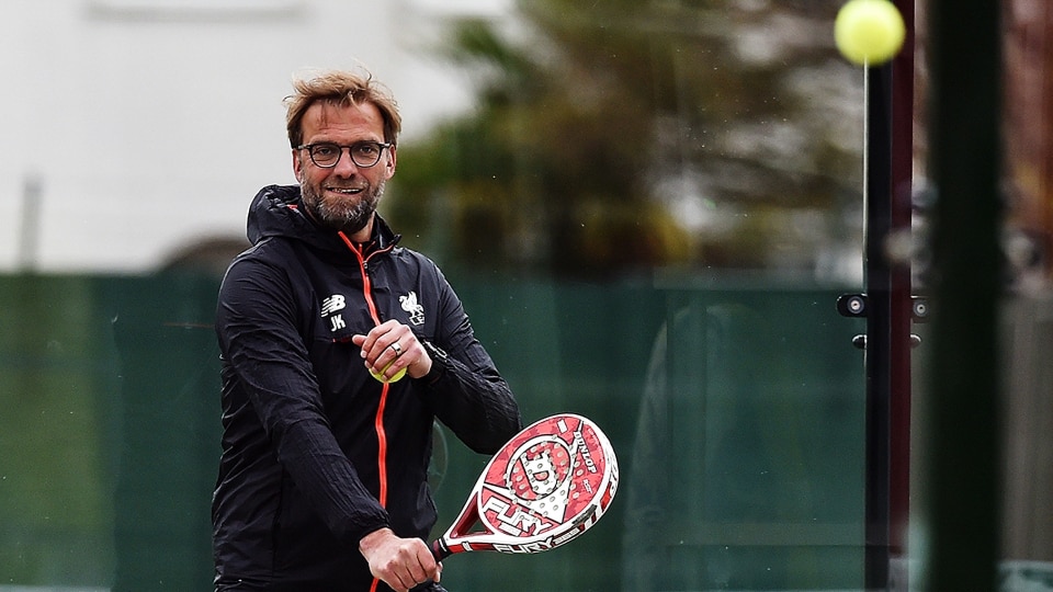 Jurgen Klopp playing padel.