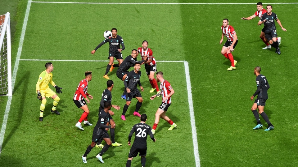 Liverpool and Sheffield United in action.