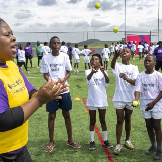 Nomnikelo Nqodi in action at a Premier Skills event