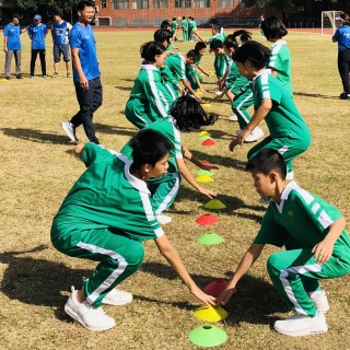 Children in China taking part in a PE lesson