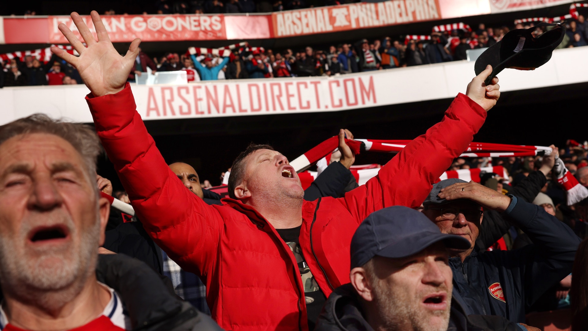 Arsenal fans at the stadium