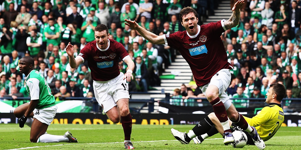 Hibs (Hibernian) and Hearts (Heart of Midlothian) are Edinburgh's big football teams.