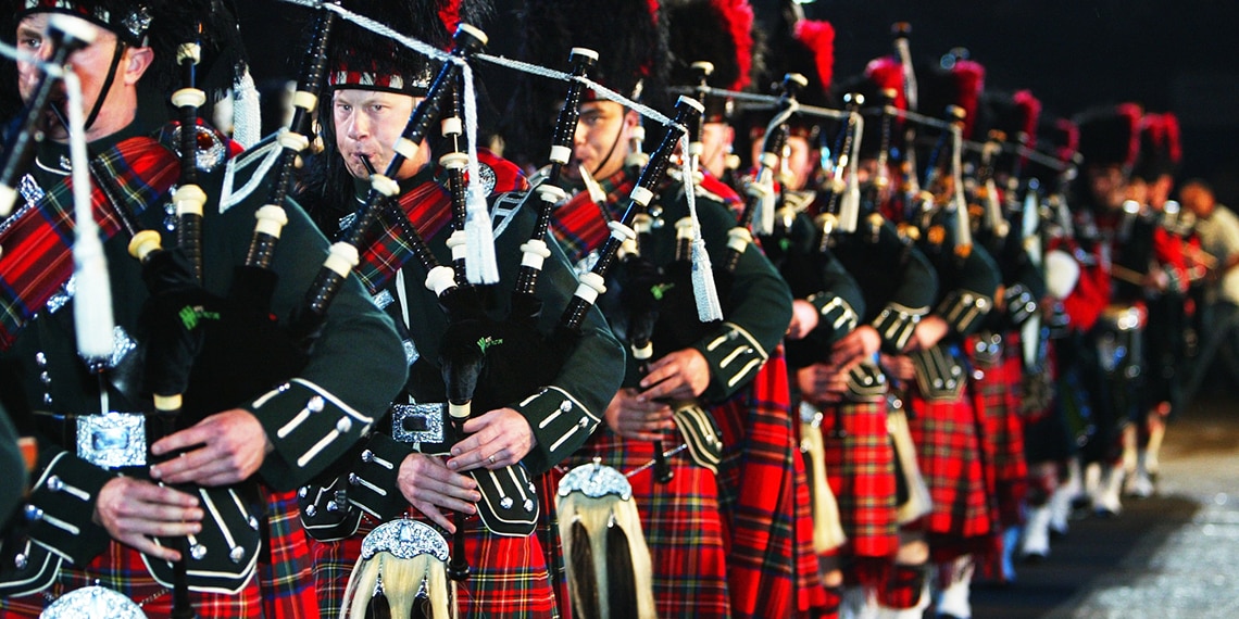 The Edinburgh Tattoo is a big tourist attraction.