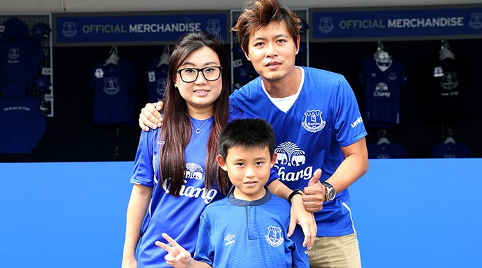 Everton fans in Singapore.