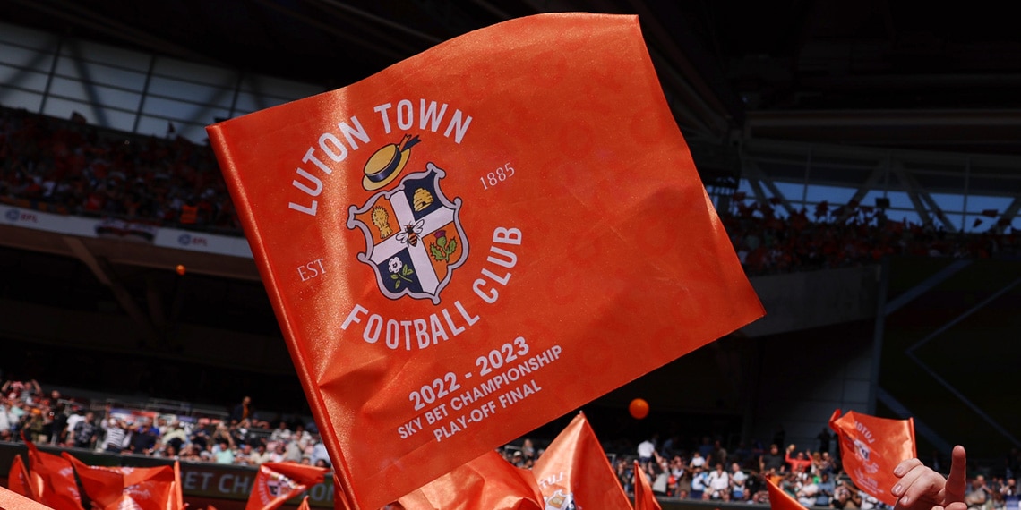 Luton Town fans show their support for their club