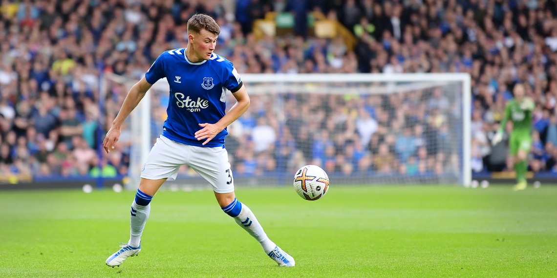 Nathan Patterson during the match between Everton and West Ham United at Goodison Park