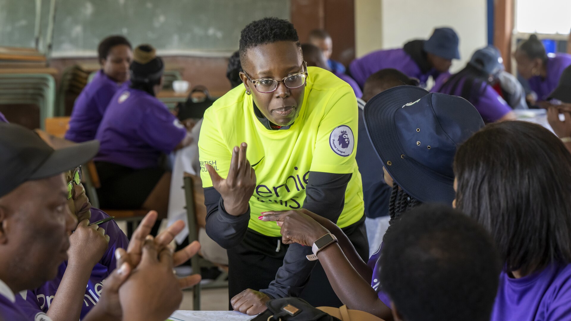 Nomonde in a training session