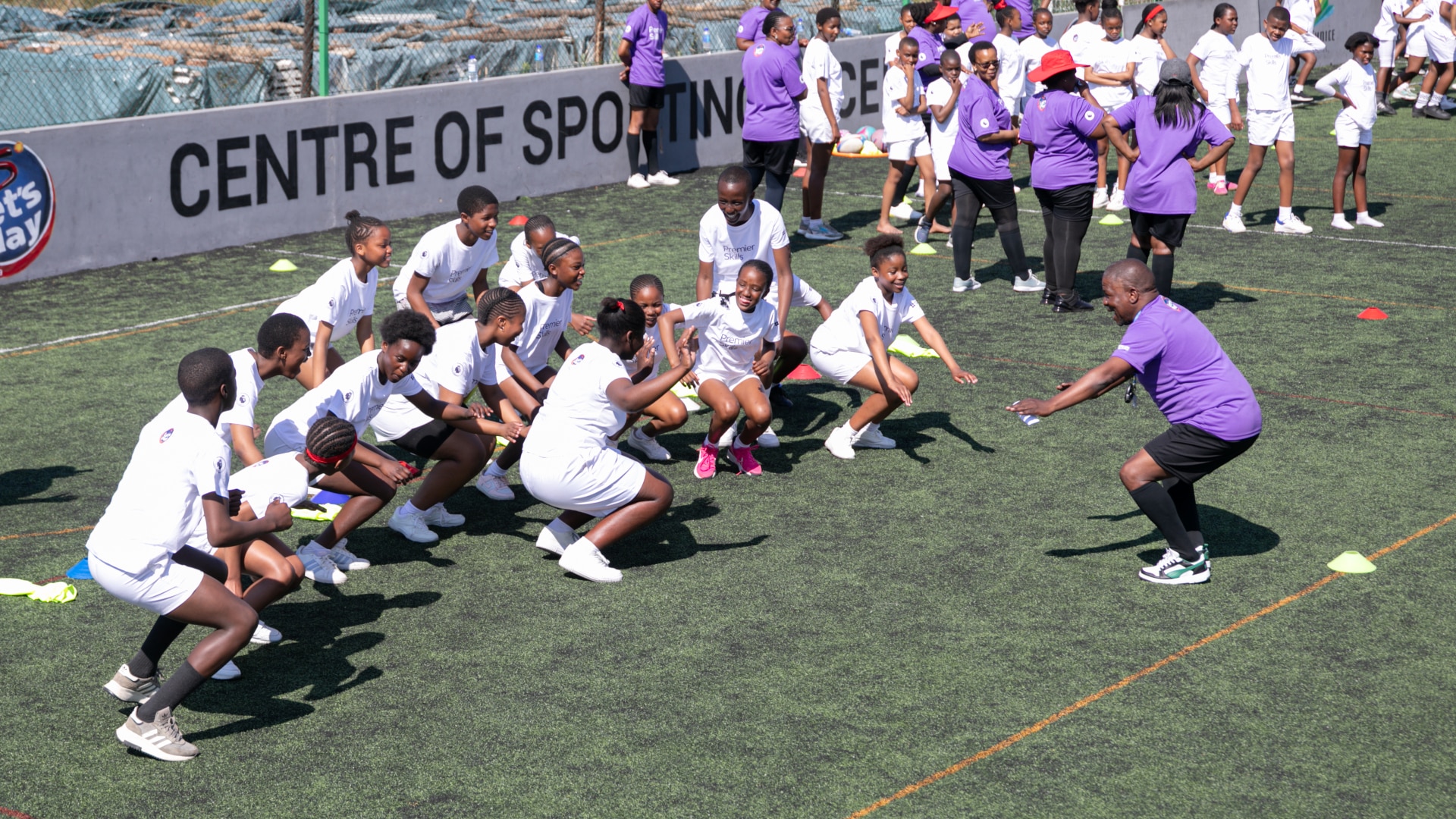 Children reacting to a PE teacher's demands