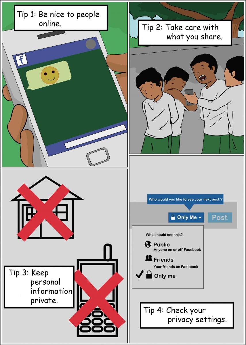 Page 6: Tips to stay safe online.