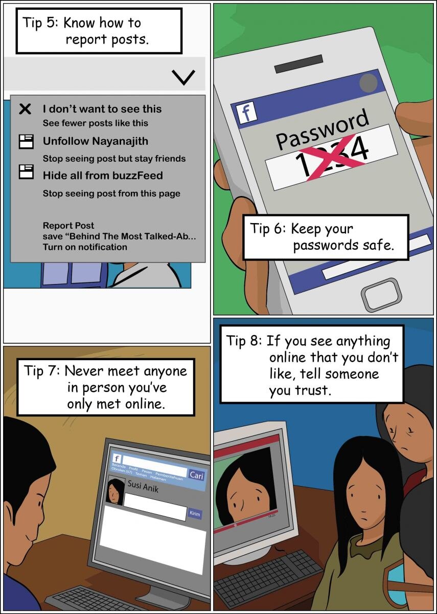 Page 7: Tips to stay safe online.