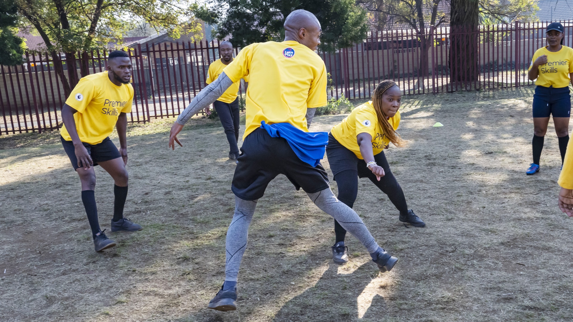 An activity taking place at a Premier Skills training course. 