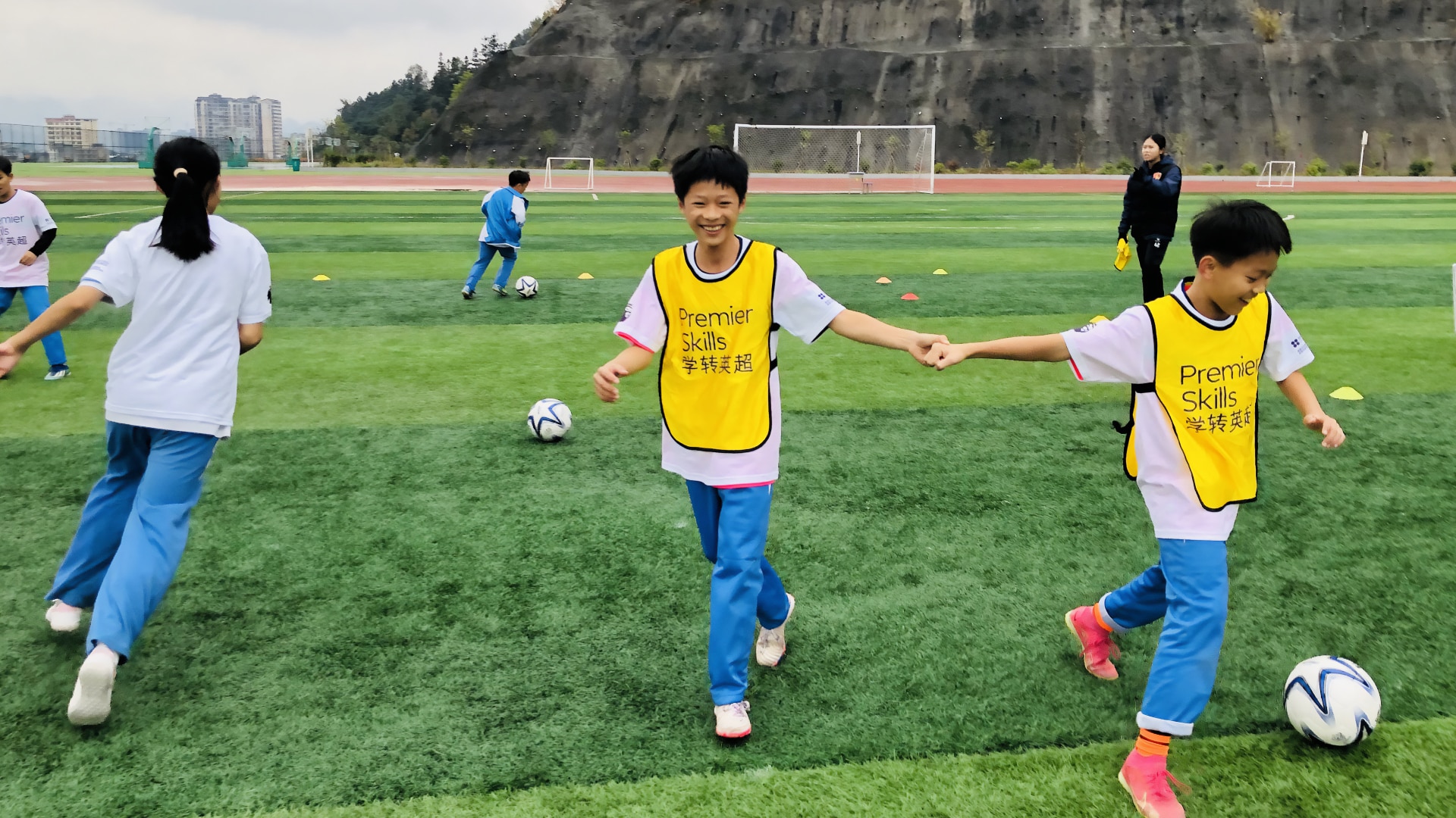 Children at a Premier Skills event in China