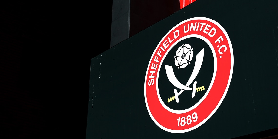 Sheffield United's club badge from the wall of Bramall Lane