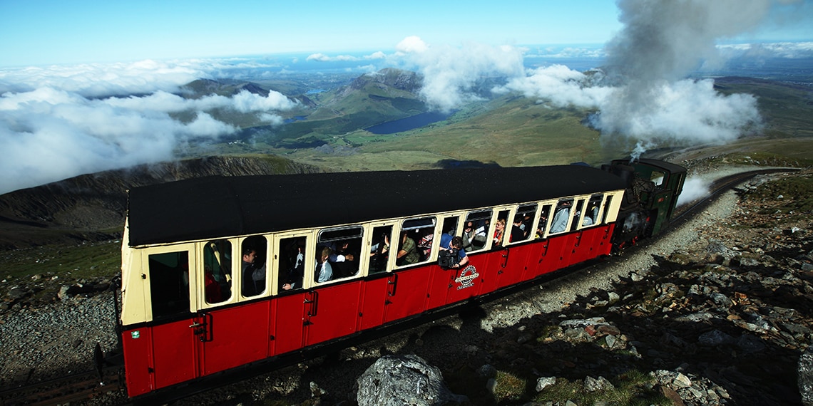 Rich cheated and got the train to the summit of Snowdon instead of climbing.