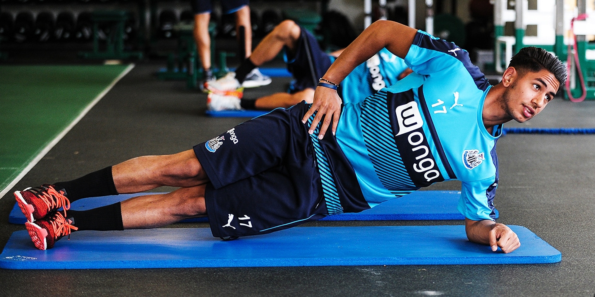 Newcastle's Ayoze Perez at the gym.