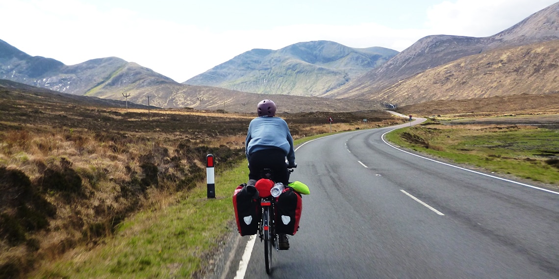 Cycling in Scotland.