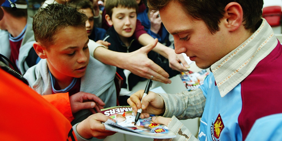 Who's the actor in the West Ham shirt?