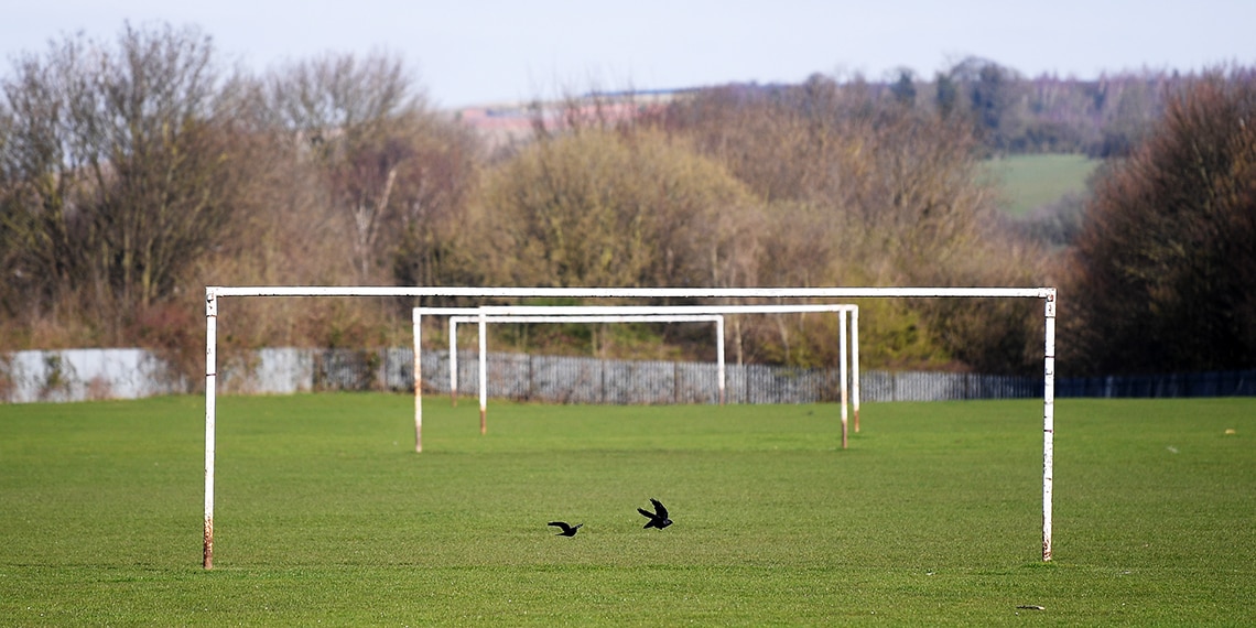 Most football pitches are empty at what is normally the busiest part of the season.