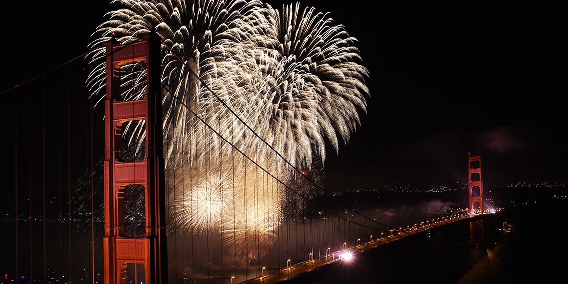 Lana takes Rowan, Rich and Jack to see the fireworks in San Francisco.