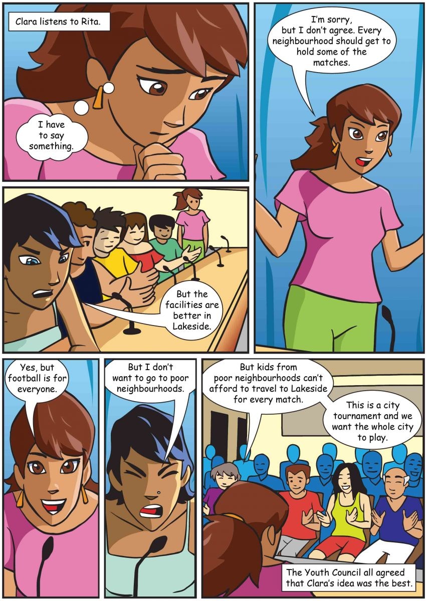 Page 5: Calra stands up for her neighbourhood.