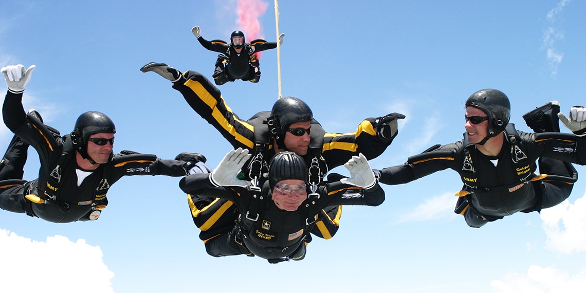 Jack was going to go parachuting at the weekend. Rowan and Rich didn't believe him!