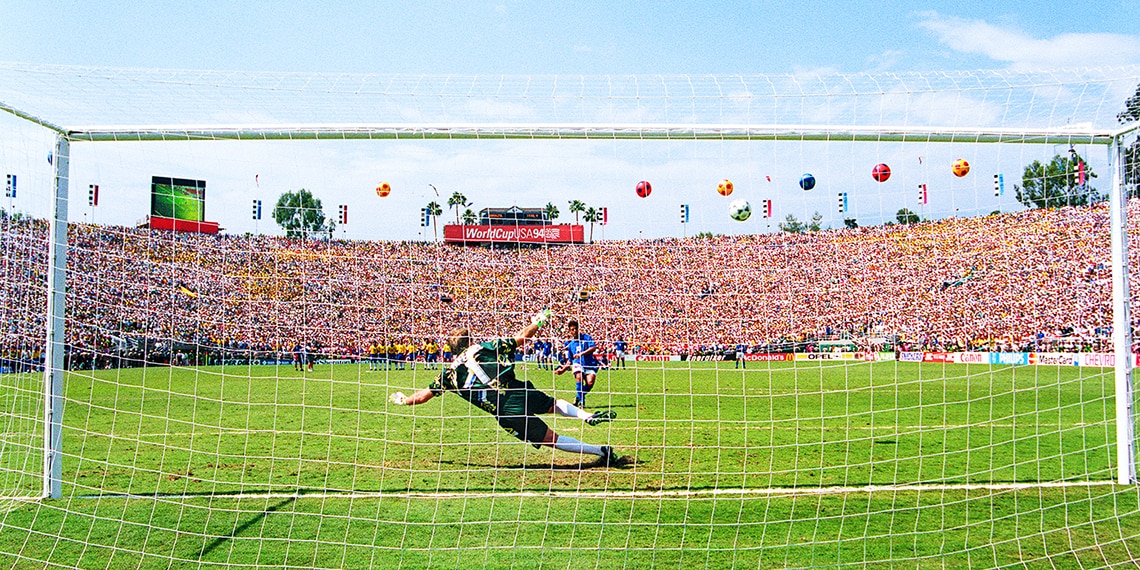 Rich won a penalty shootout game at the museum.