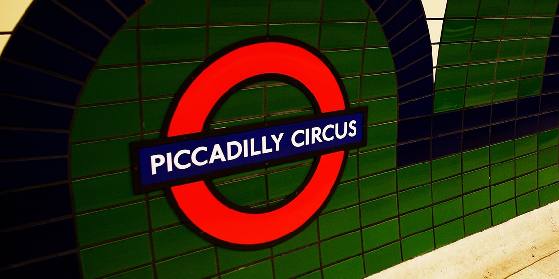 Rich, Rowan and Jack start their journey at Piccadilly Circus tube station.