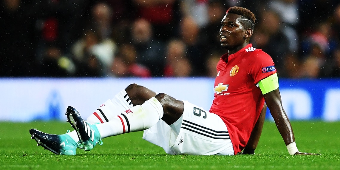 Paul Pogba has been out injured a lot this season.