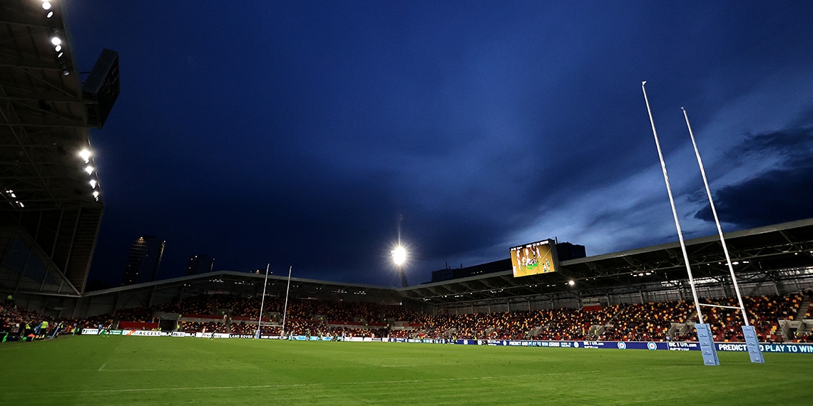 Brentford share their stadium with the rugby union team London Irish.