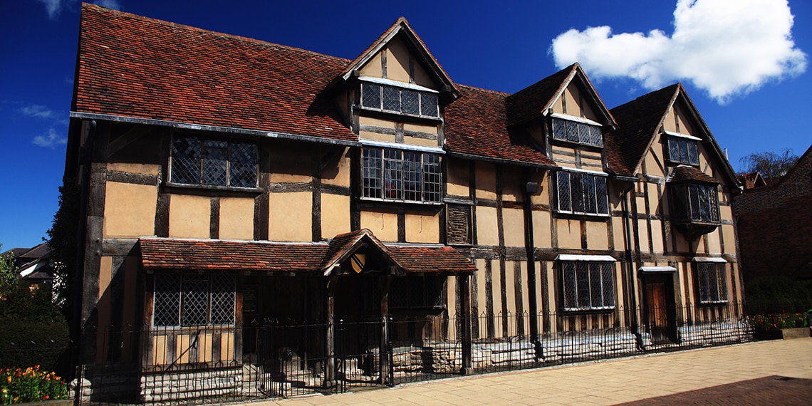 Stratford-upon-Avon is a short trip away from Birmingham: the birthplace of William Shakespeare.