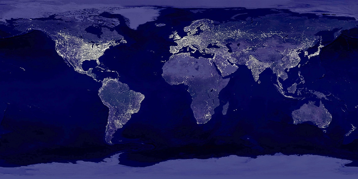 The Earth at night.