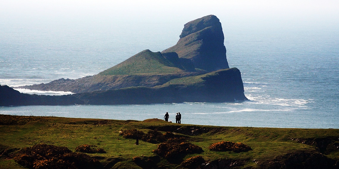 Rhossili in Wales is an area of outstanding natural beauty.